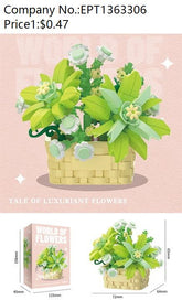 Colorful box building blocks-flowers 206PCS